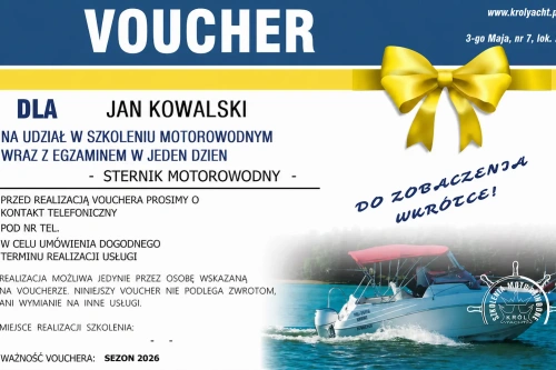 Voucher Szkolenia Motorowodne