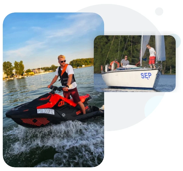 Kolaż zdjęć przedstawiający filtry do wody w kuchni